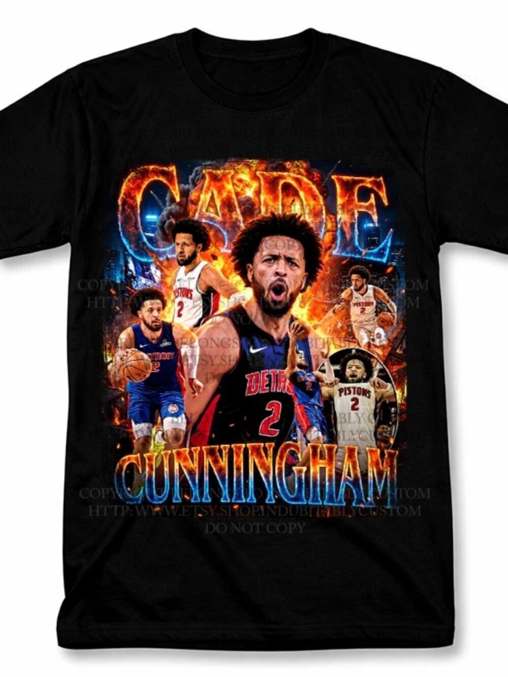 Cade Cunningham Bootleg Graphic T Shirt Vintage Style Tee